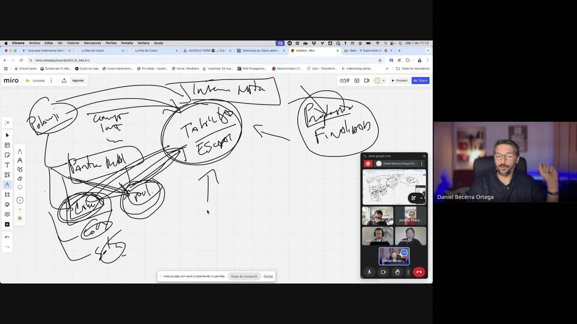 Coach explicando la importancia del enfoque en el proceso de coaching